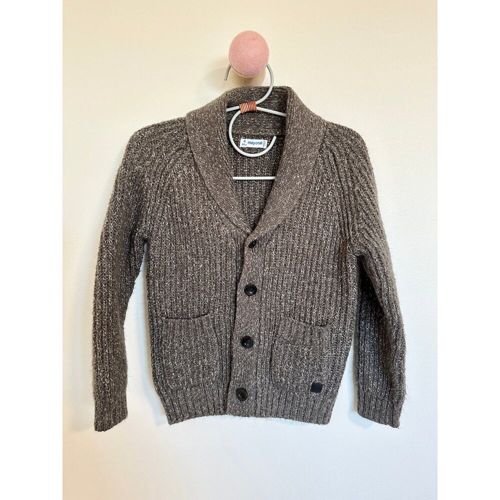 Mayoral Brown Knit Cardigan